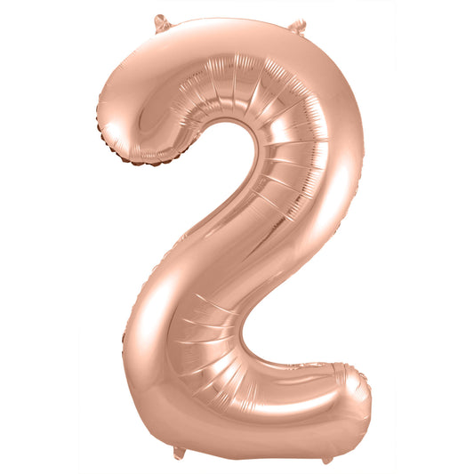 Ballon Chiffre 2 Rose Gold 86cm