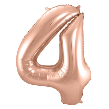 Ballon Chiffre 4 Rose Gold 86cm 