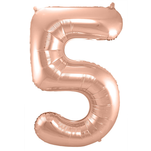 Ballon Chiffre 5 Rose Gold 86cm 