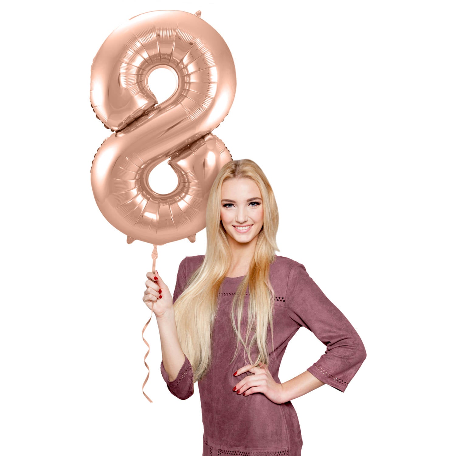 Ballon Chiffre 8 Rose Gold 86cm