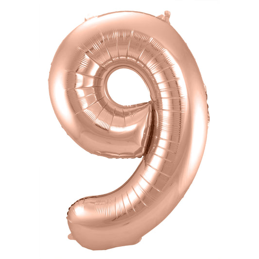 Ballon Chiffre 9 Rose Gold 86cm