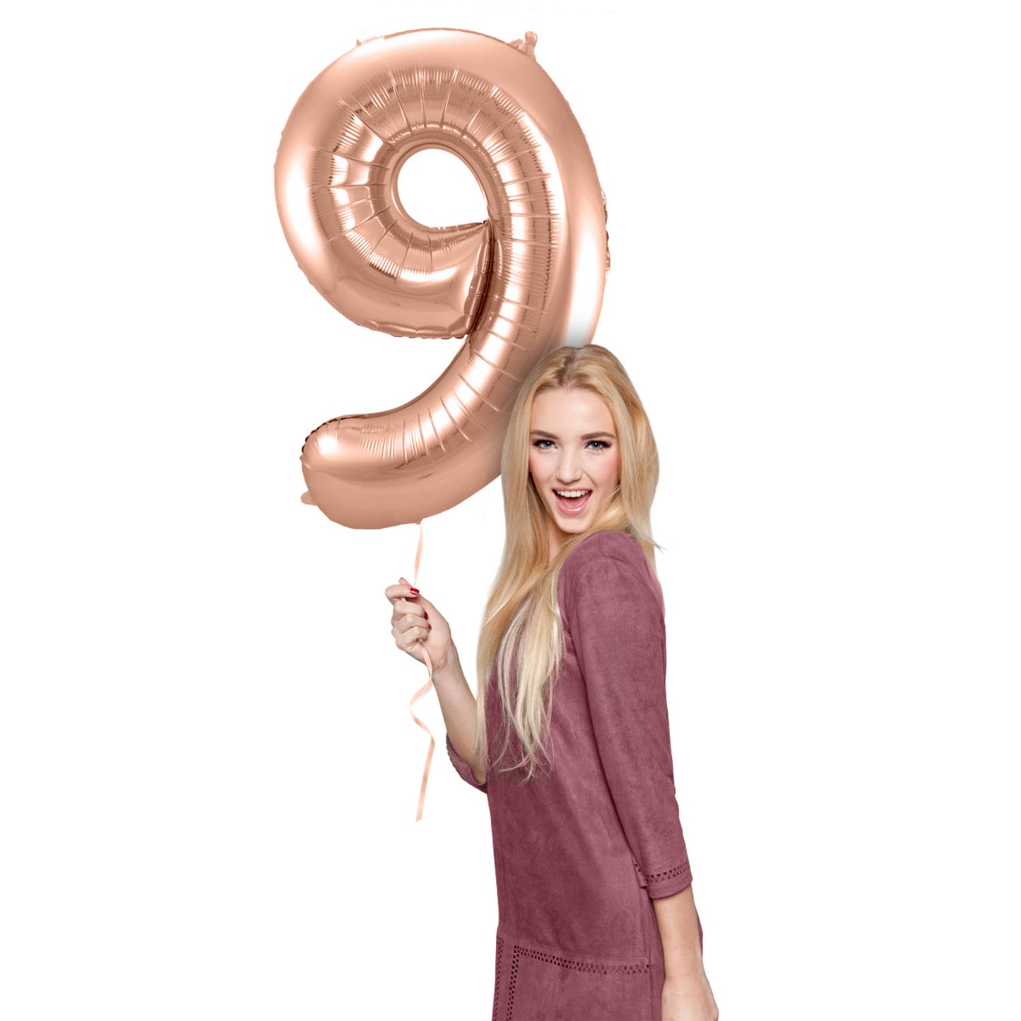 Ballon Chiffre 9 Rose Gold 86cm