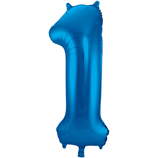 Ballon Chiffre 1 Bleu 86cm 