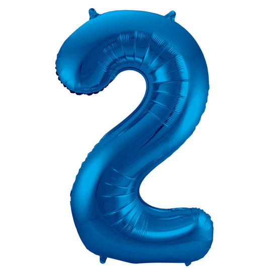 Ballon Chiffre 2 Bleu 86cm