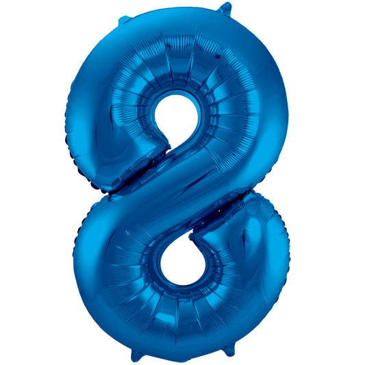 Ballon Chiffre 8 Bleu 86cm 