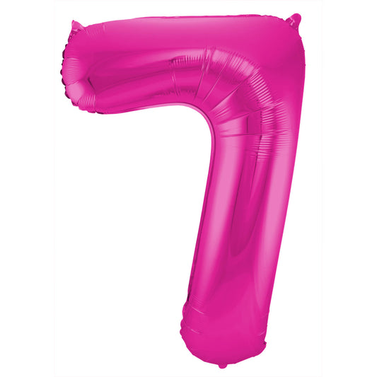 Ballon Chiffre 7 Magenta 86cm 