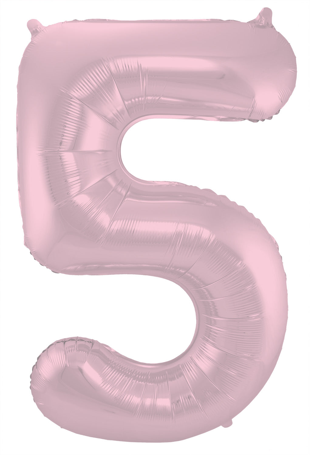 Ballon aluminium Chiffre 5 Rose Pastel Mate Métallique - 86 cm