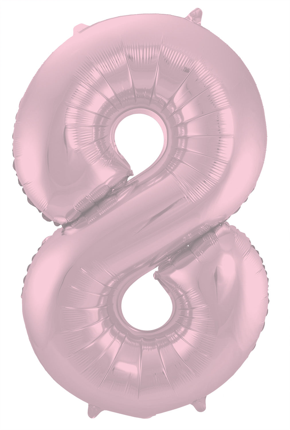 Ballon aluminium Chiffre 8 Rose Pastel Mate Métallique - 86 cm