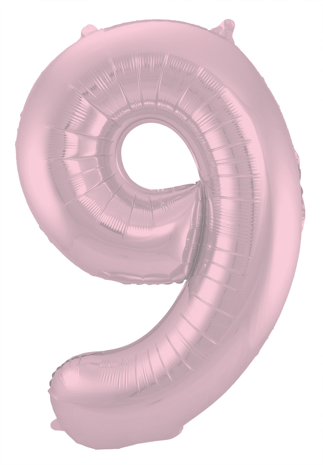 Ballon aluminium Chiffre 9 Rose Pastel Mate Métallique - 86 cm