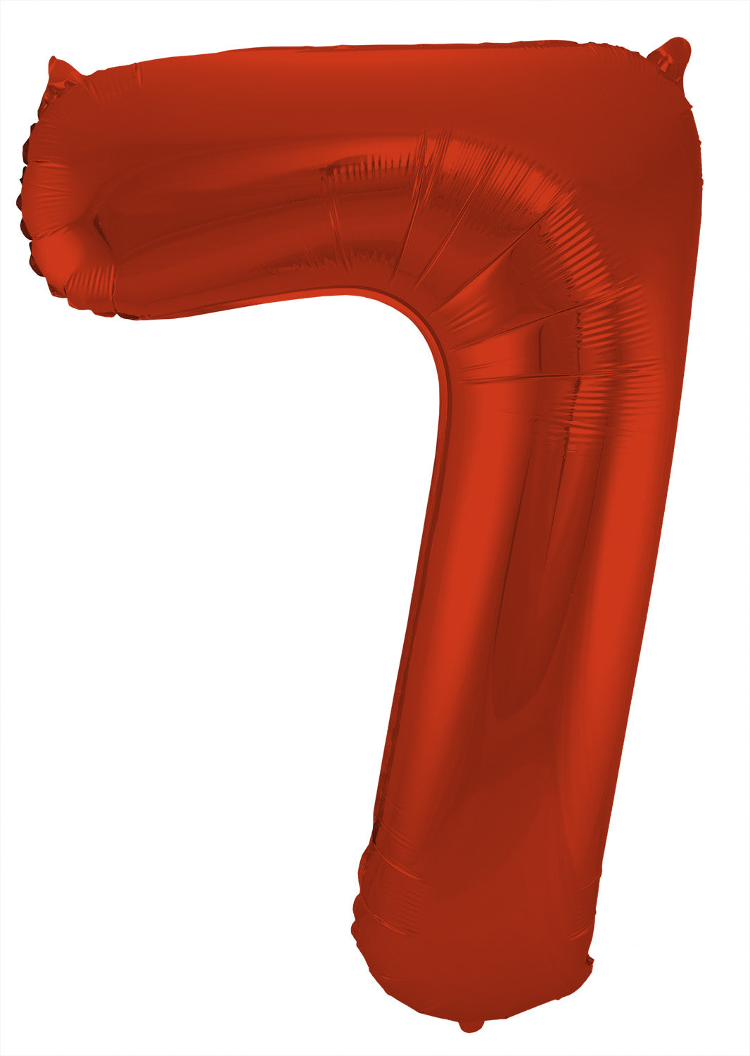 Ballon aluminium Chiffre 7 Rouge Mate Métallique - 86 cm