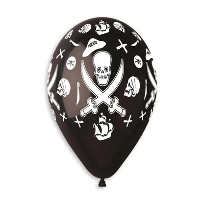 5 Ballons Latex "Pirates" - 33cm