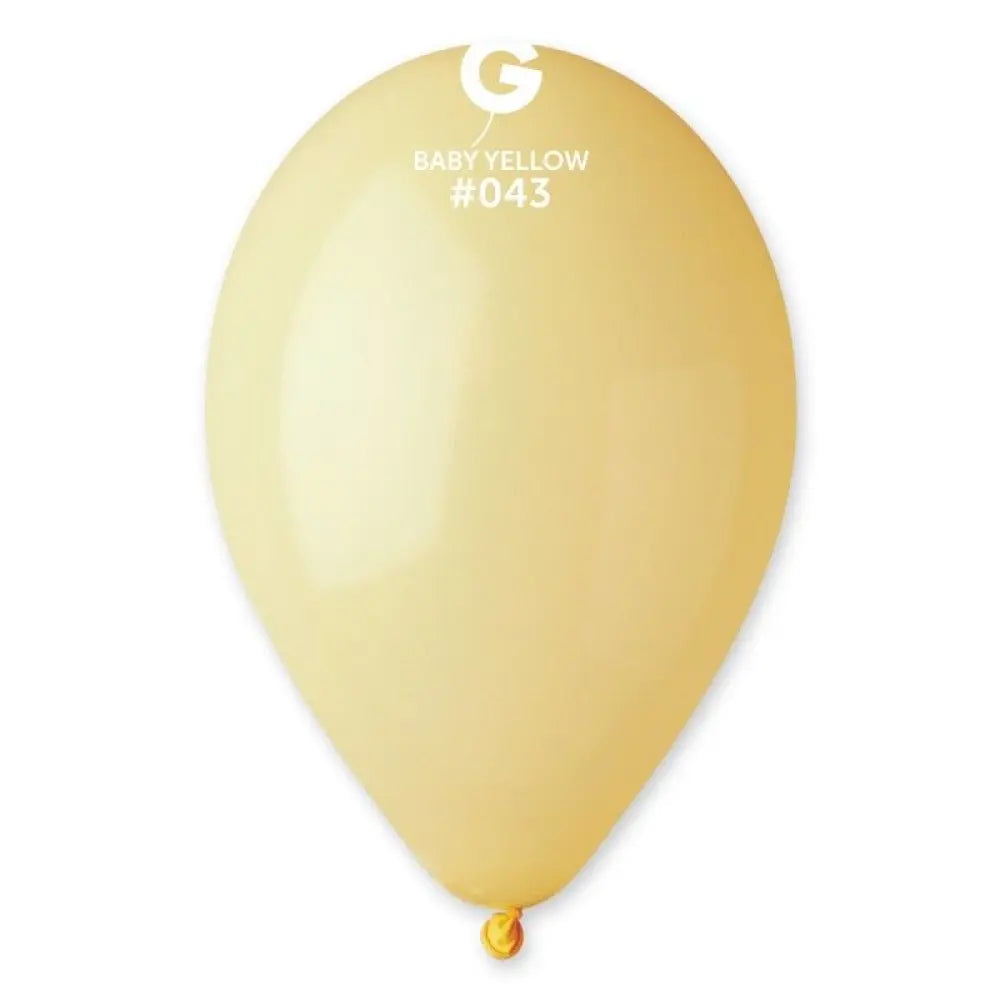 50 Ballons Latex Baby Jaune #043 - 28-30cm