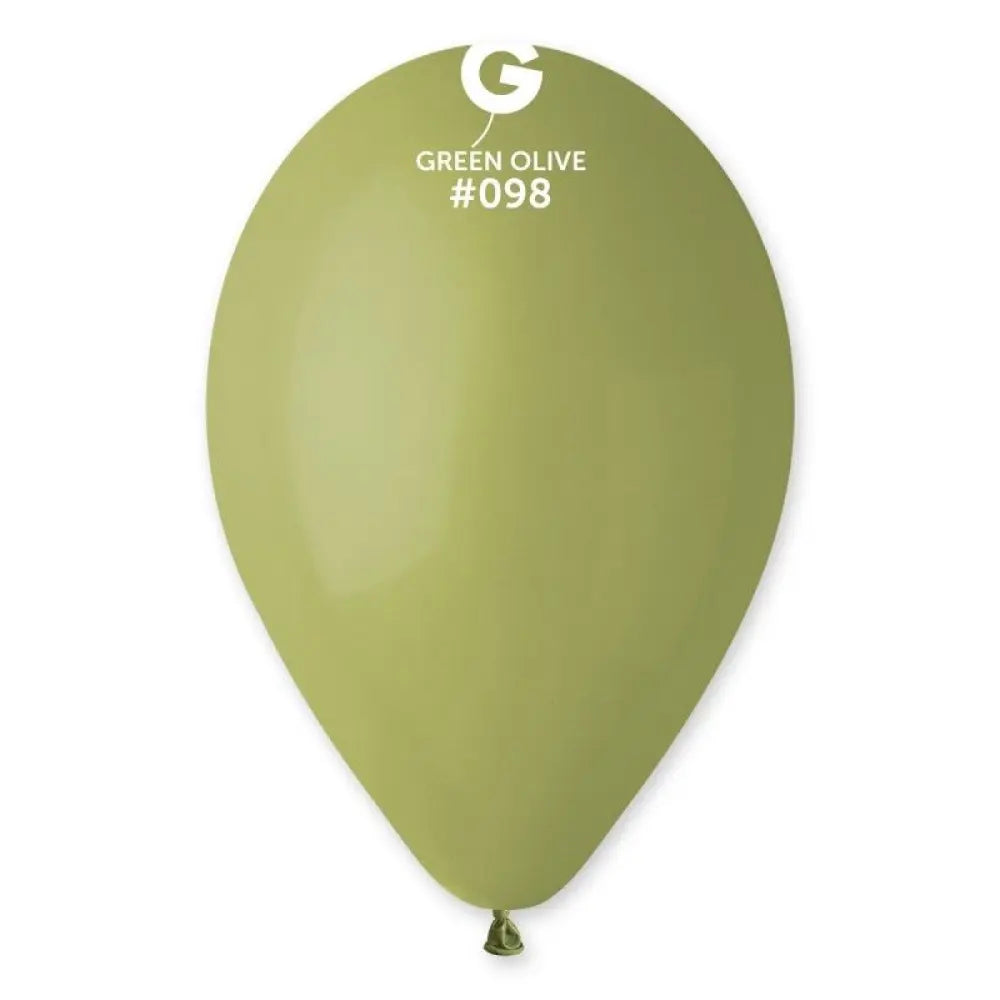 50 Ballons Latex Vert Olive #098 - 28-30cm