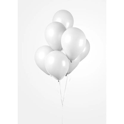 Ballon Blanc - Basique - Vendu par 10 - Ø 12 / 30 cm