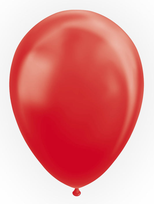 Ballon Rouge - Effet Metallic - Vendu par 10 - Ø 12 / 30 cm