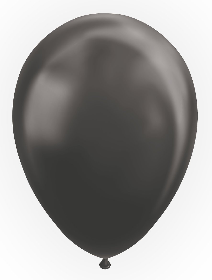 Ballon Noir - Effet Metallic