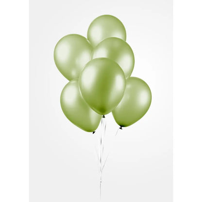 Ballon Vert - Effet Metallic -  Vendu par 10 - Ø 12 / 30 cm