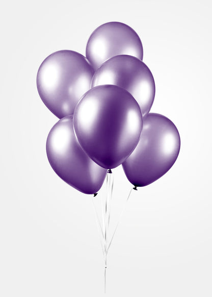 Ballon Violet - Effet Metallic