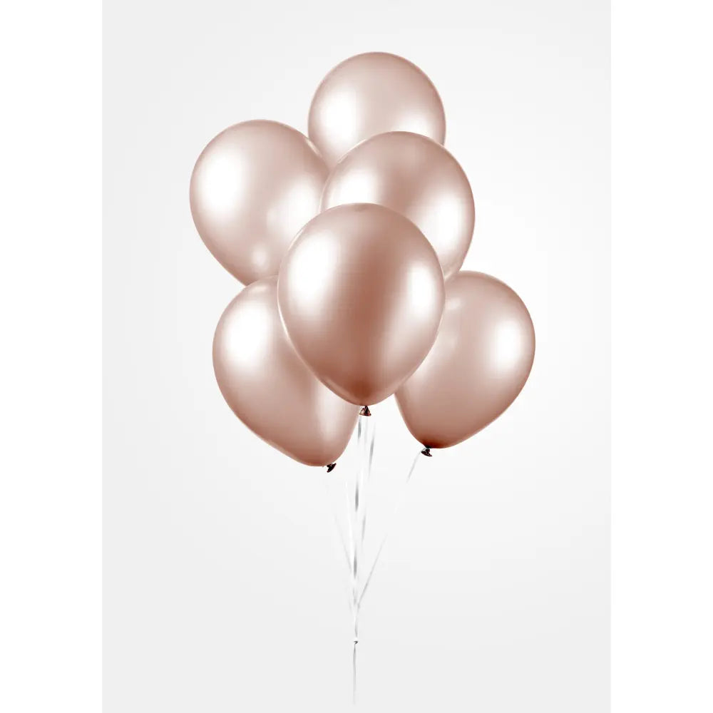 25 Ballon Rose Gold - Effet Perle - Ø 12 / 30 cm