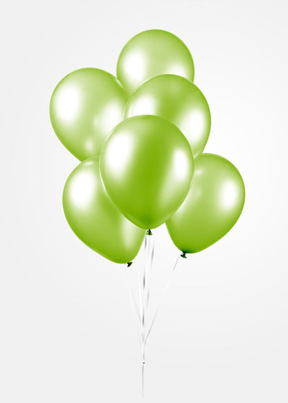 Ballon Vert Citron - Effet Perle