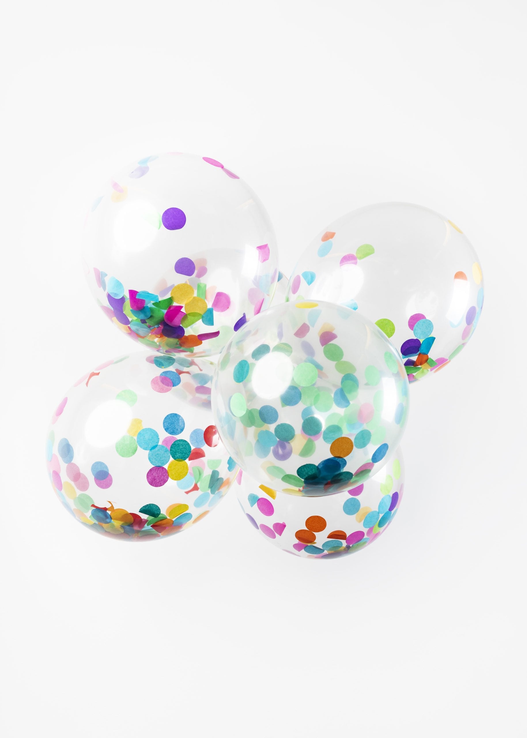 Ballon Transparent - Confetti Multicolore