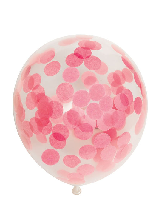 Ballon Transparent - Confetti Rose Pastel