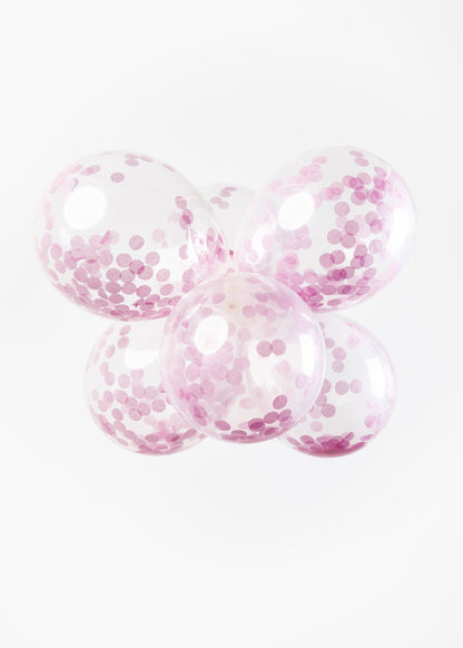 Ballon Transparent - Confetti Rose Pastel