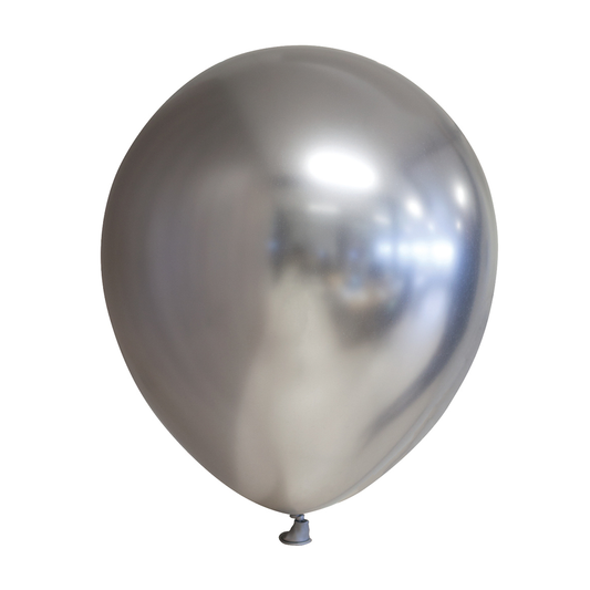 Ballon Argenté - Effet miroir - Vendu par 10 - Ø 12 / 30 cm