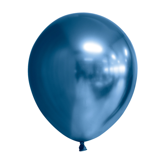 Ballon Bleu - Effet miroir - Vendu par 10 - Ø 12 / 30 cm