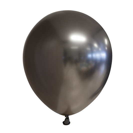 Ballon Gris Espace - Effet miroir - Vendu par 10 - Ø 12 / 30 cm