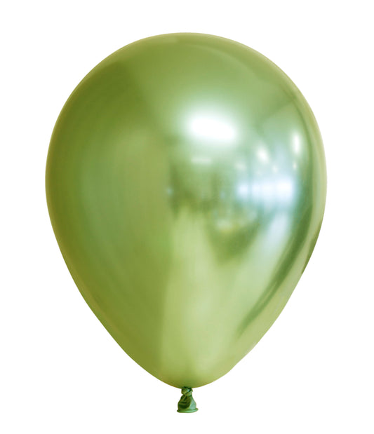 Ballon Vert Clair - Effet miroir - Vendu par 10 - Ø 12 / 30 cm