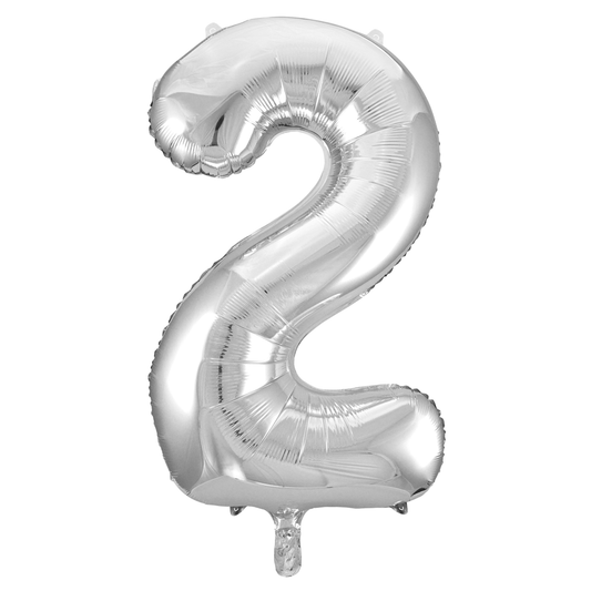 Foilballoon 34" no. 2 silver