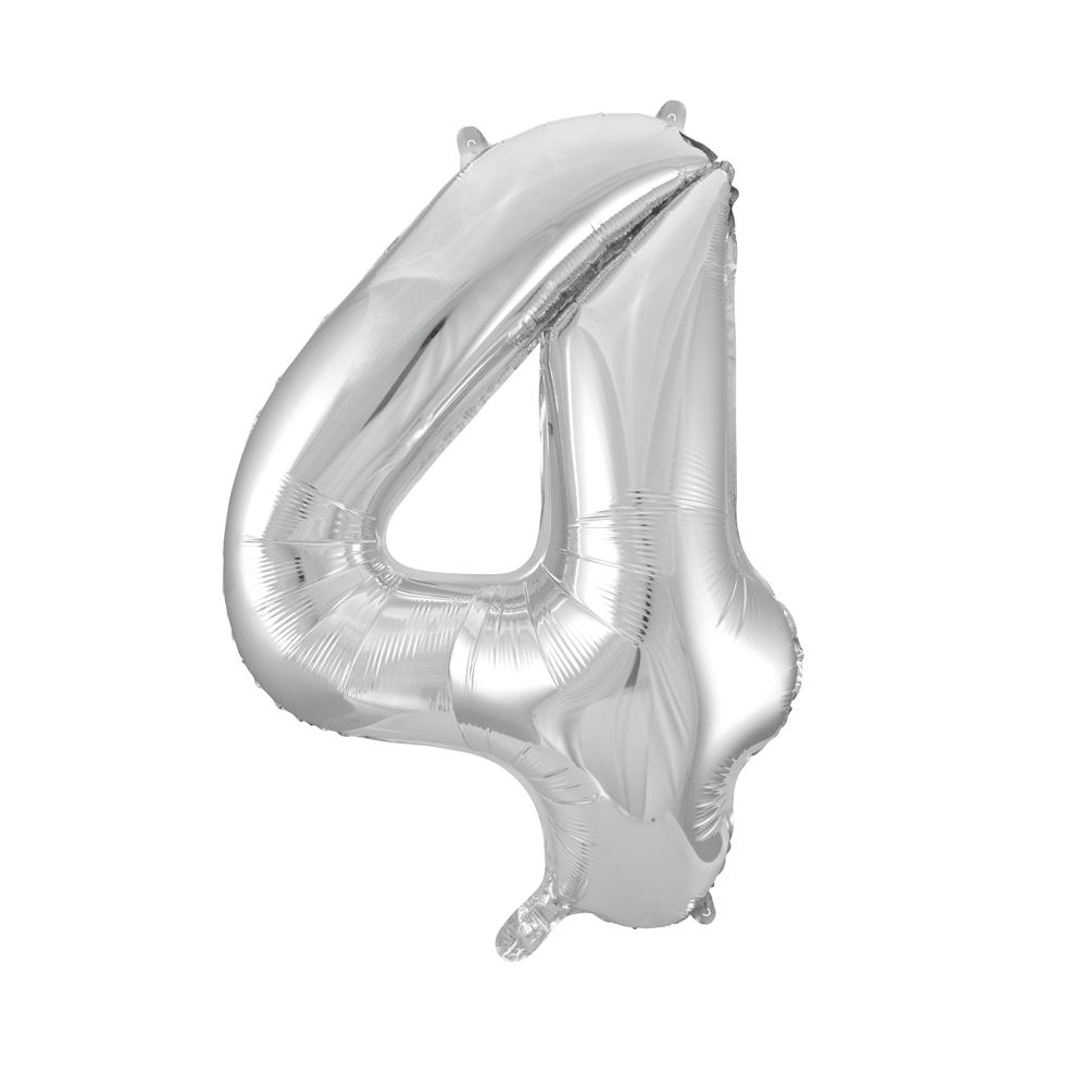 Foilballoon 34" no. 4 silver