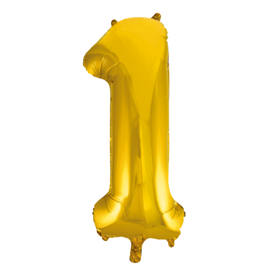 Foilballoon 34" no. 1 gold