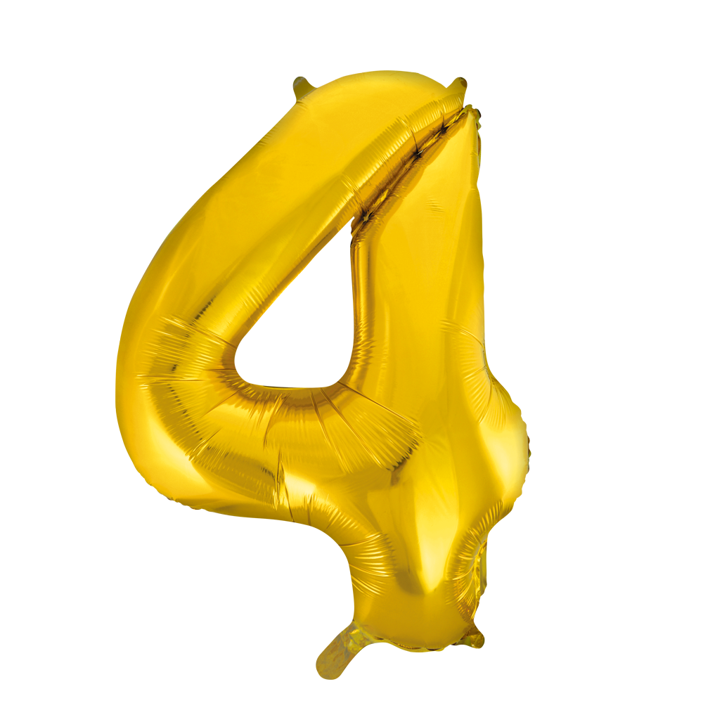 Foilballoon 34" no. 4 gold