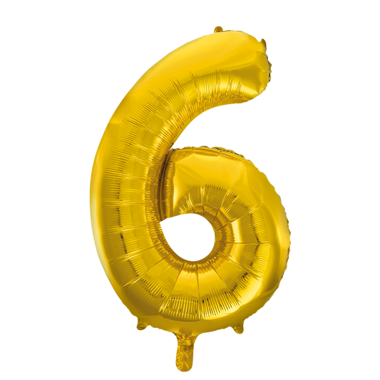 Foilballoon 34" no. 6 gold