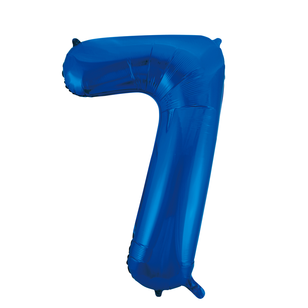 Foilballoon 34" no. 7 blue