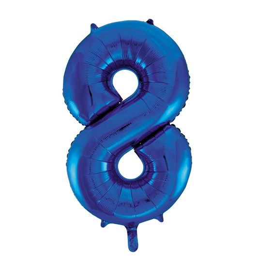 Foilballoon 34" no. 8 blue