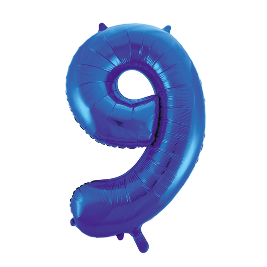 Foilballoon 34" no. 9 blue