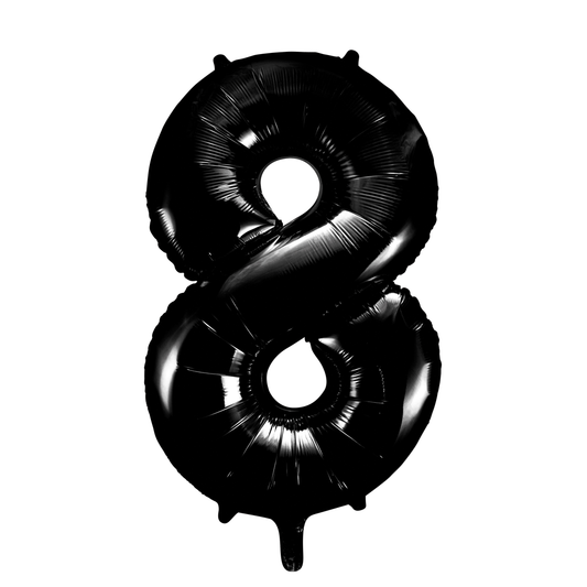 Foilballoon 34" no. 8 black