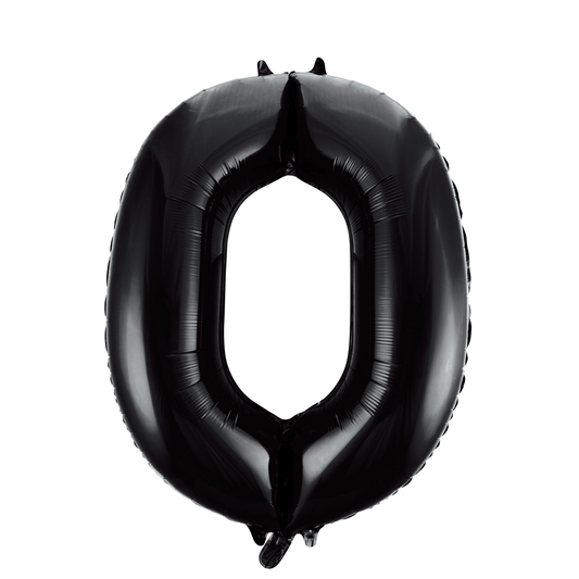 Foilballoon 34" no. 0 black