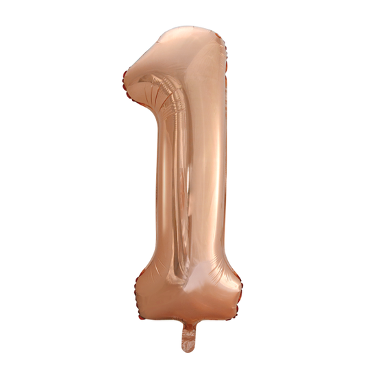 Foilballoon 34" no. 1 rose gold