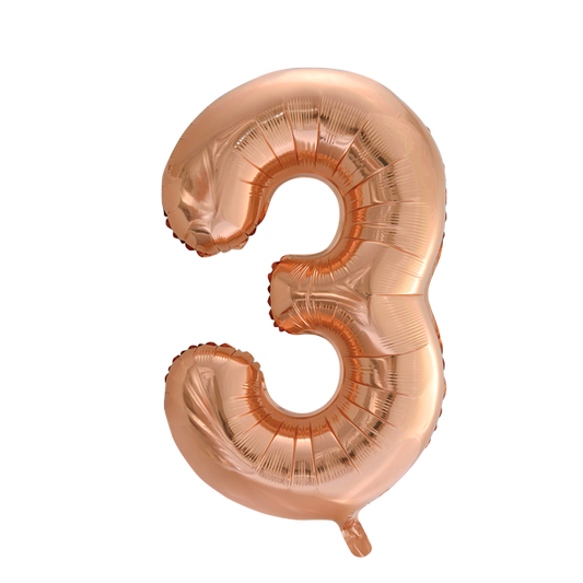 Foilballoon 34" no. 3 rose gold