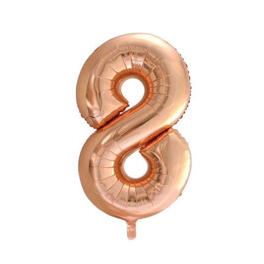 Foilballoon 34" no. 8 rose gold