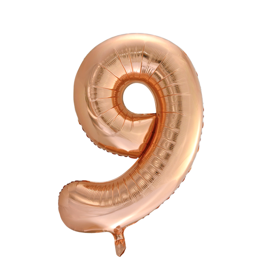 Foilballoon 34" no. 9 rose gold