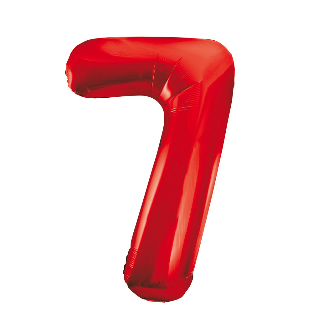 Foilballoon 34" no. 7 red