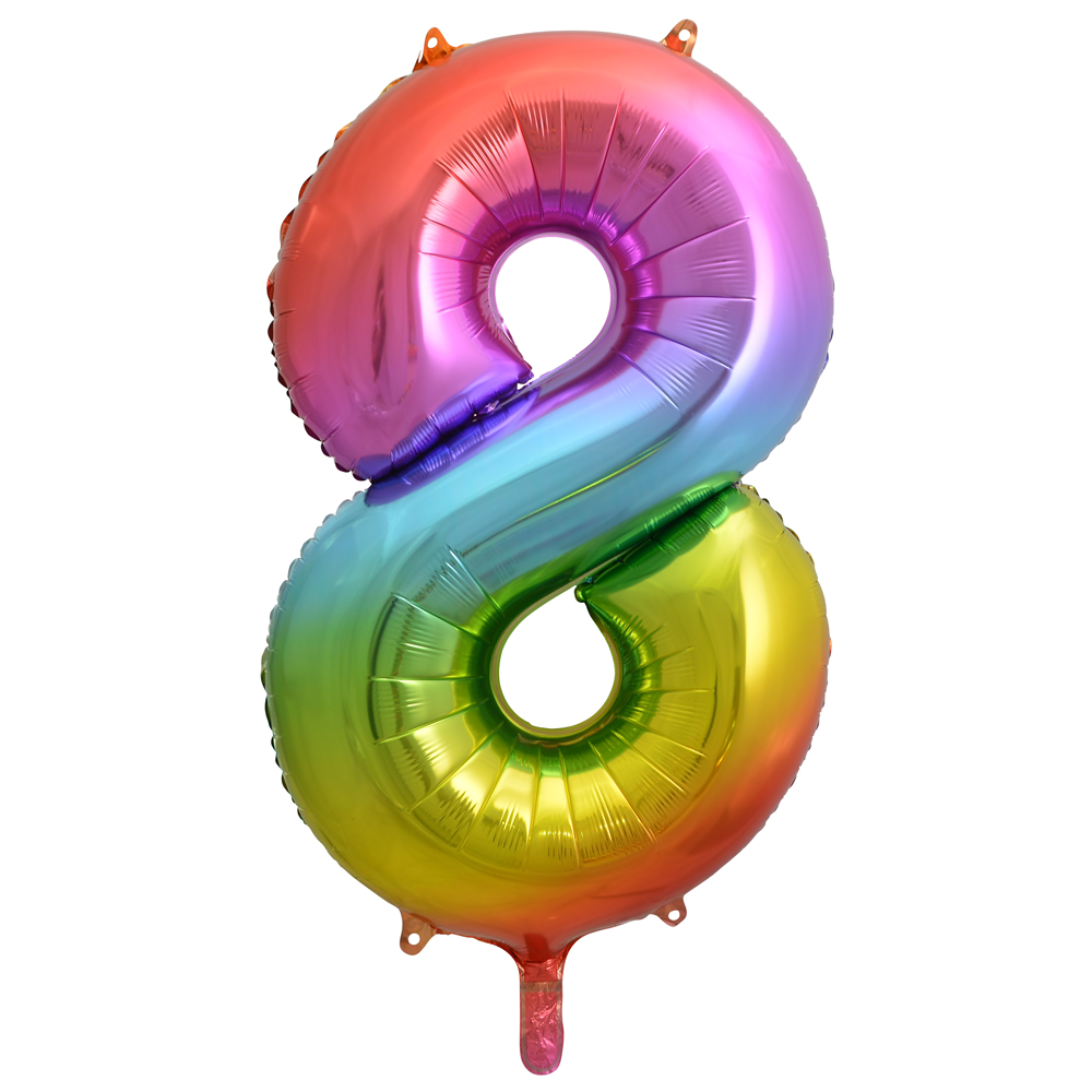 Foilballoon 34" no. 8 rainbow