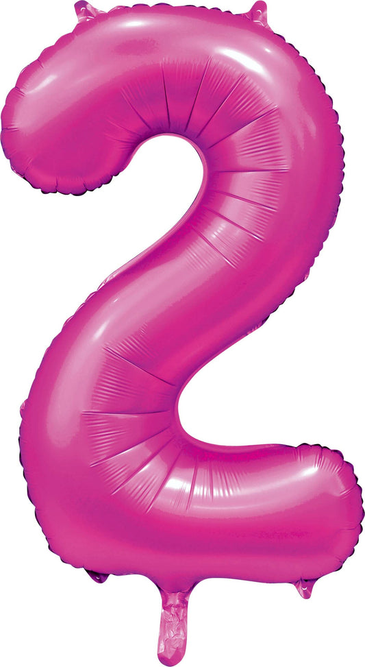 Foilballoon 34" no. 2 satin hotpink