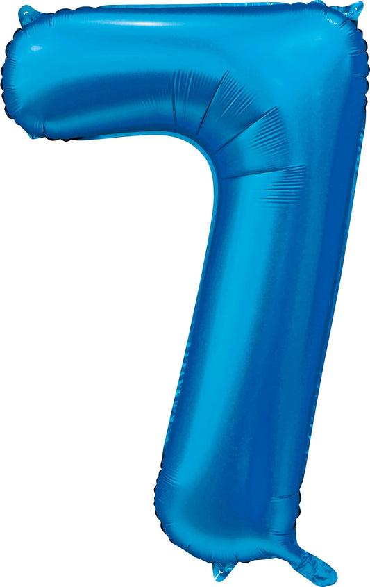 Foilballoon 34" no. 7 satin blue