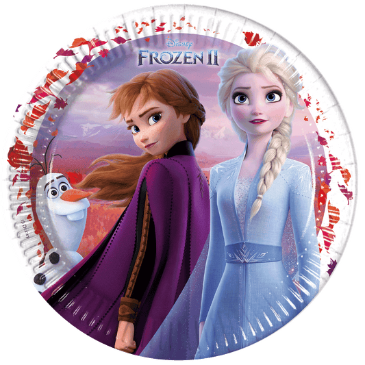 8 Paper Plates Large 23cm - Frozen II